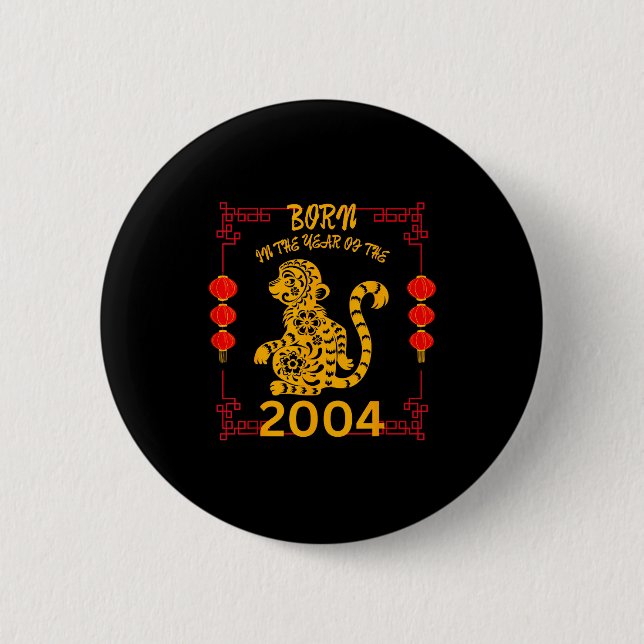Born In The Year Of The Monkey 2004 Chinese New Ye Button (Vorderseite)
