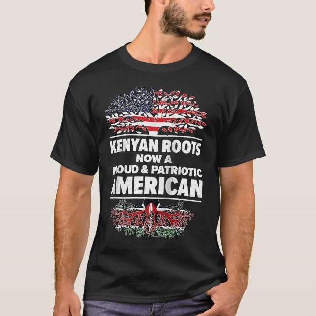 Born Kenyan Kenya American USA Citizenship Raglan  T-Shirt (Vorderseite)