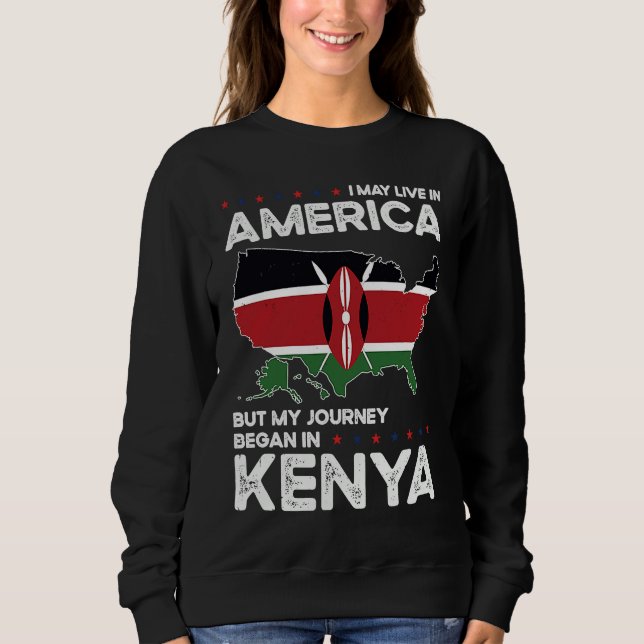 Born Kenyan Kenya American USA Citizenship Sweatshirt (Vorderseite)