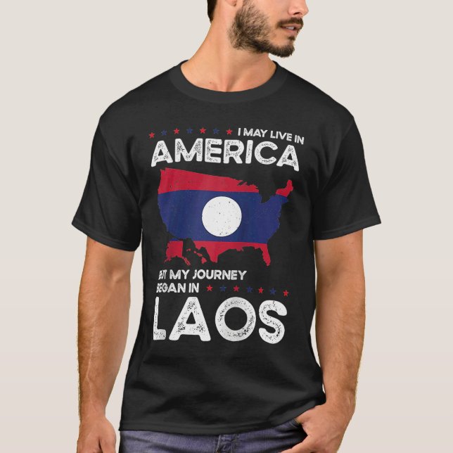 Born Laotian Laos American USA Citizenship Raglan  T-Shirt (Vorderseite)