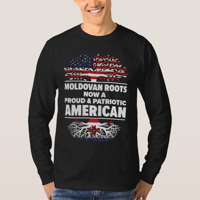 Born Moldovan Moldova American USA Citizenship T-Shirt (Vorderseite)