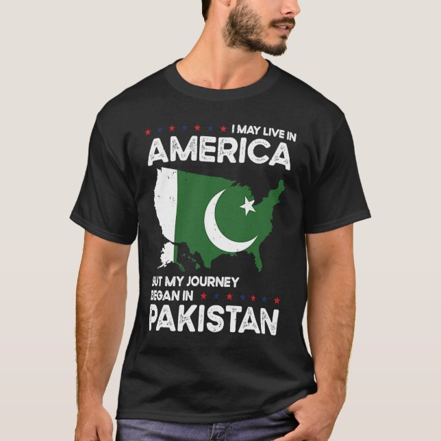 Born Pakistani Pakistan American USA Citizenship   T-Shirt (Vorderseite)