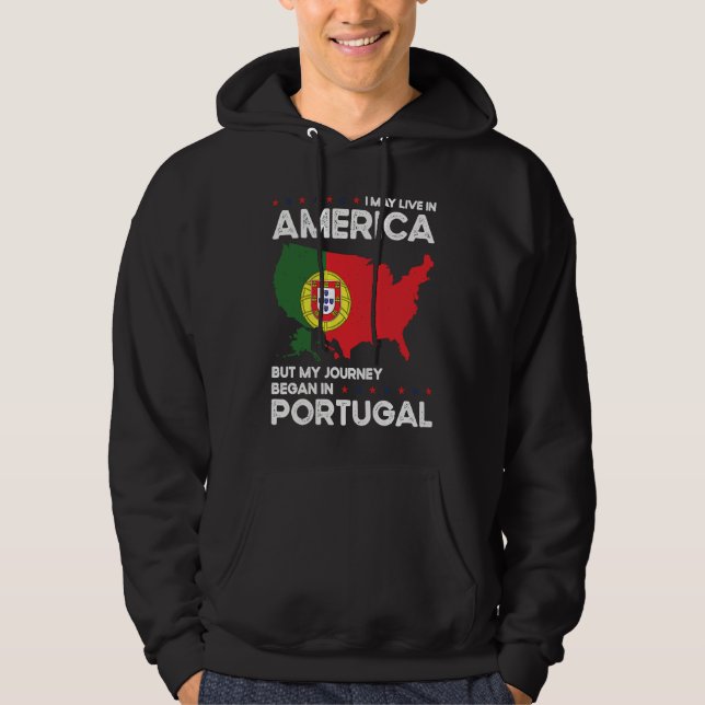 Born Portuguese Portugal American USA Citizenship  Hoodie (Vorderseite)