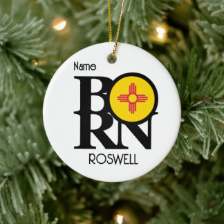 BORN Roswell New Mexico Keramik Ornament