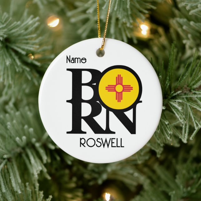 BORN Roswell New Mexico Keramik Ornament (Baum)