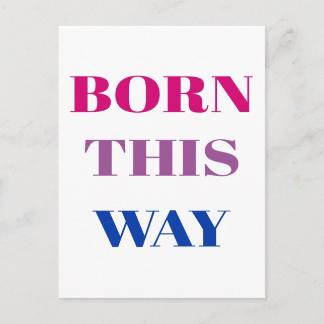 Born this way - Bisexual Pride Postkarte (Vorderseite)