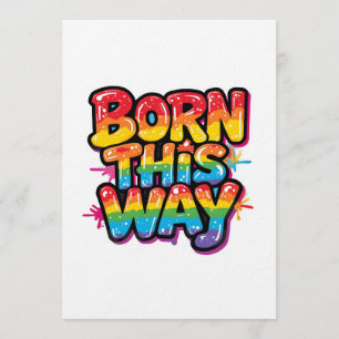 Born This Way – Feste Regenbogen-Pride-Zitate für  Einladung