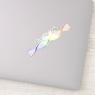 Born This Way LGBTQ Stolz DNA Regenbogen Gleichhei Aufkleber