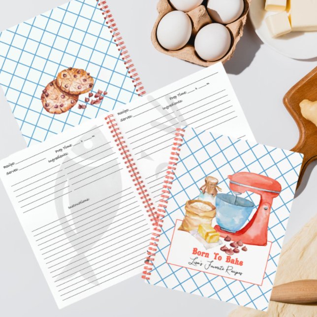 Born To Bake Spiral Notizbuch (Von Creator hochgeladen)