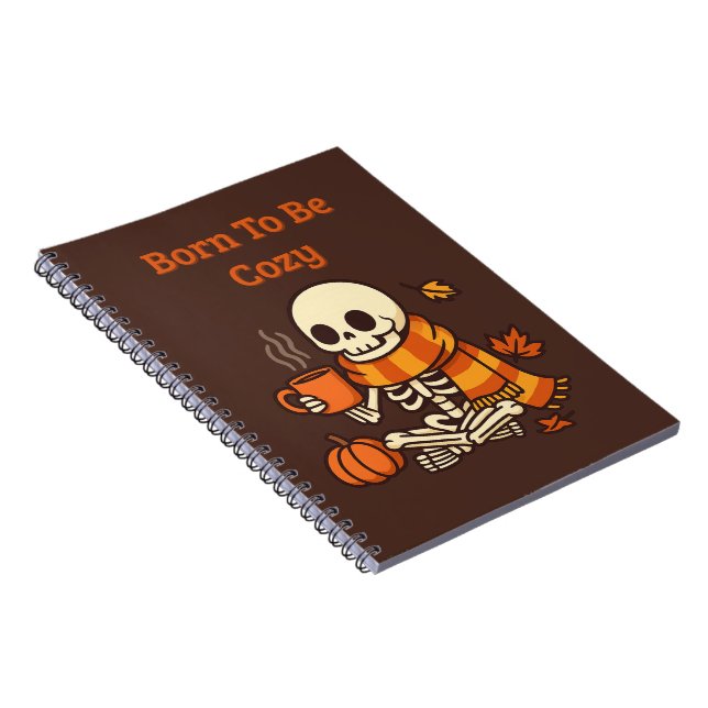 BORN TO BE COZY – Skelett  Notizblock (Rechte Seite)