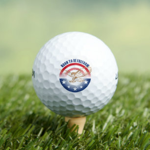 Born to Be Free Patrioten Adler   Golfball