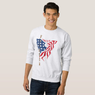 Born to Be Free Patriotic Eagle   Herren-Sweatshir Sweatshirt