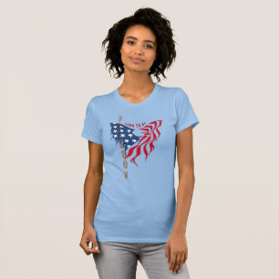 Born to Be Free Patriotischer Adler Frauen Slim T-Shirt