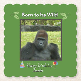 Born to be Wild Gorilla Birthday Untersetzer