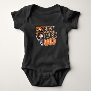 Born to Be Wild - Tiger Art   Baby Strampler