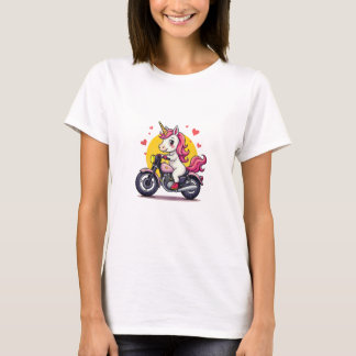 Born To Bike Unicorn I Motorcycle Fan Biker Fun Ta T-Shirt