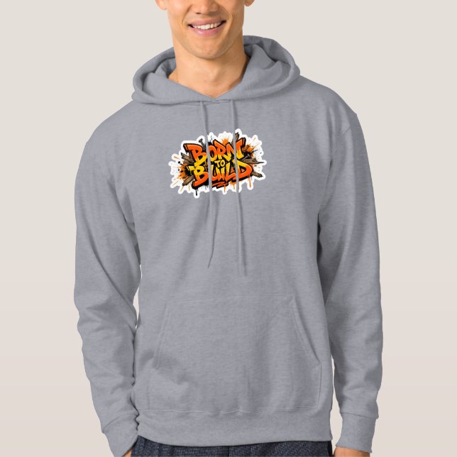 Born To Build Carpenter Graffiti Hoodie (Vorderseite)