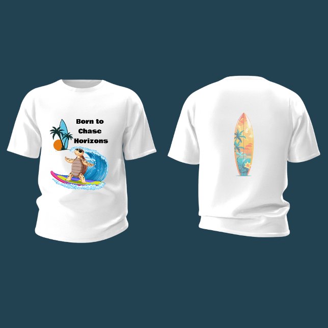Born to Chase Horizons Waves  T-Shirt (Von Creator hochgeladen)