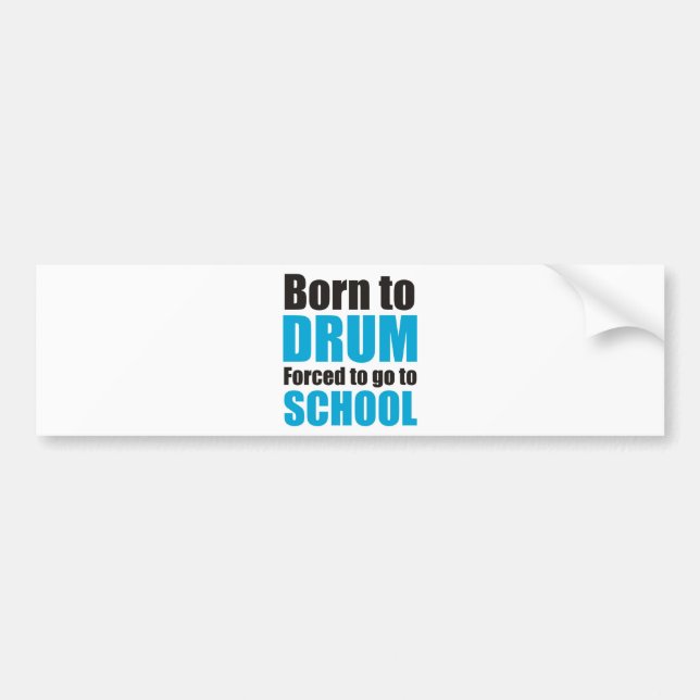 born to drum autoaufkleber (Vorne)
