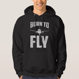 Born to Fly Airplane Aviation Pilot Aeroplane Men  Hoodie