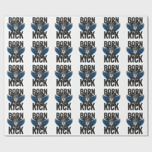 Born To Kick Vintage Fußball Flügel Shirt Design_1 Geschenkpapier