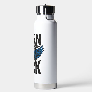 Born To Kick Vintage Fußball Flügel Shirt Design_1 Trinkflasche