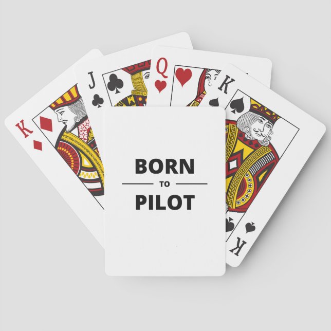 BORN TO PILOT SPIELKARTEN (Rückseite)