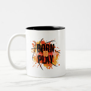 Born To Play – Gamer- und Athleten-Tasse für Leide Zweifarbige Tasse