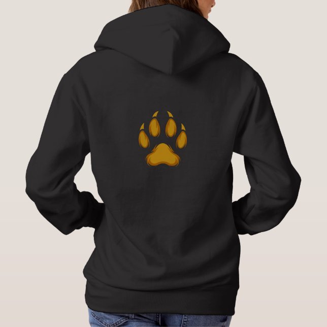 Born to Prowl – Golden Raccoon Paw Hoodie (Rückseite)