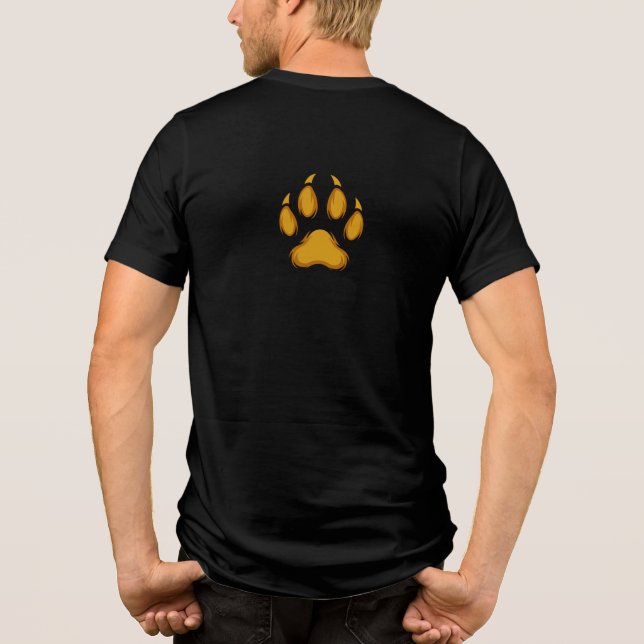 Born to Prowl – Golden Raccoon Paw Hoodie Tri-Blend Shirt (Rückseite)