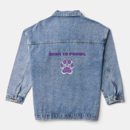 Born to Prowl – Magenta Raccoon Paw Jeansjacke