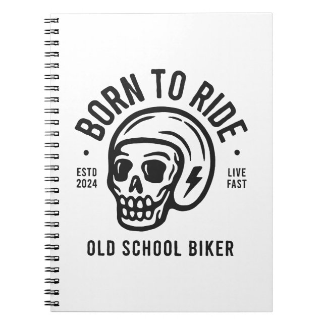 Born to Ride Notizblock (Vorderseite)