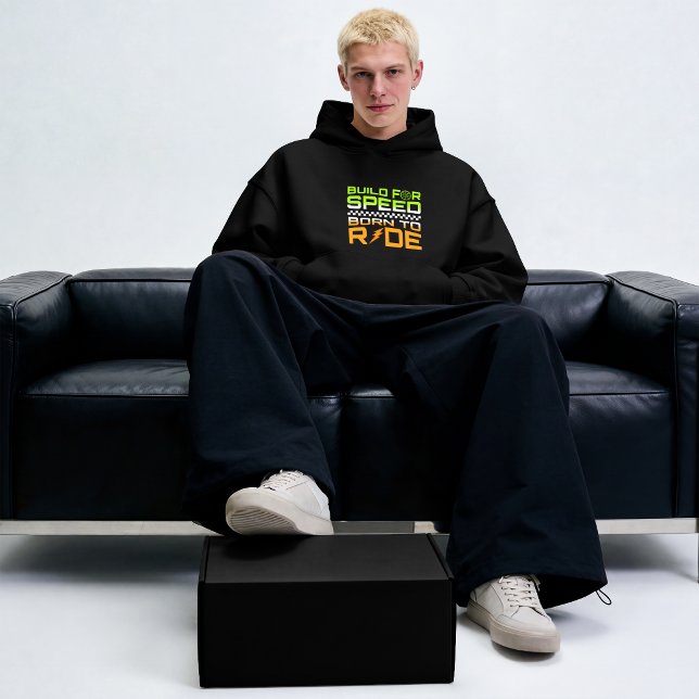 Born to Ride Retro Racing Hoodie (Von Creator hochgeladen)