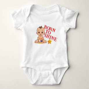 Born To Shine Baby – Süßes Cartoon-Body  Strampler