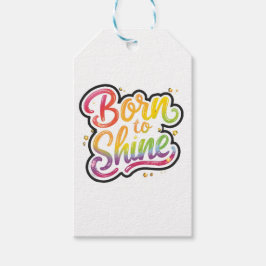 Born to Shine Pride | LGBTQ Rainbow Quote Art  Geschenkanhänger