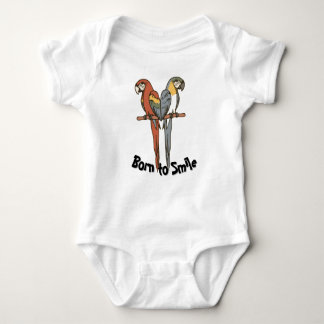 Born to Smile Parrot Baby Bodysuit Baby Strampler