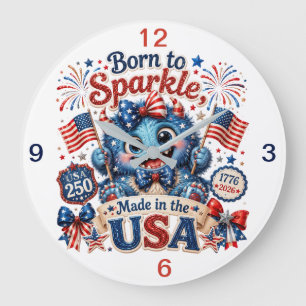 Born to Sparkle (Andenken) Große Wanduhr