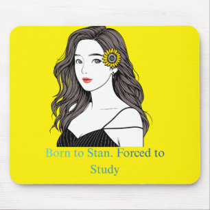 Born to Stan – K-Pop Ästhetik Mädchen-Mauspad Mousepad