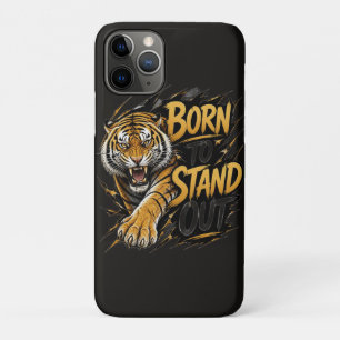 BORN TO STAND OUT – Kraftvoller Tiger Streetwear D Case-Mate iPhone Hülle