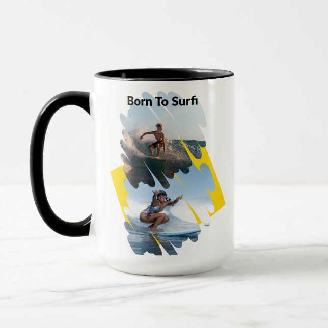 Born to Surf Tea Mug Tasse (Links)