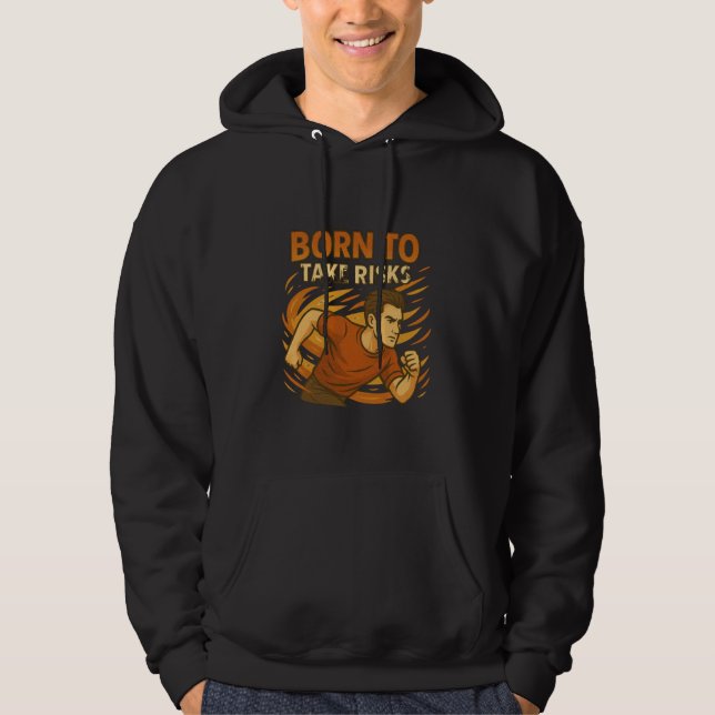 Born to Take Risks u2013 Dynamic Poker Mindset Art Hoodie (Vorderseite)