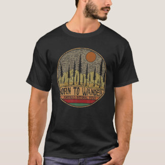 Born To Wander Americas National Parks Vintage T-S T-Shirt