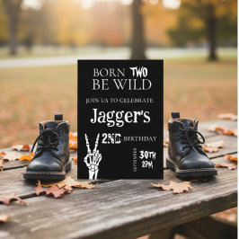 born TWO be wild. 2nd birthday invite Einladung