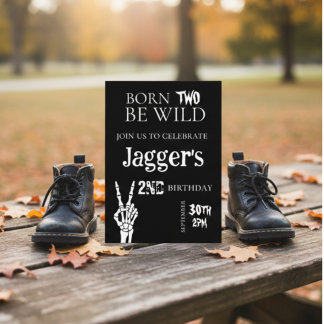 born TWO be wild. 2nd birthday invite Einladung