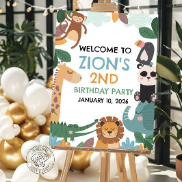Born Two Be Wild Birthday Welcome Sign