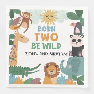 Born Two Be Wild Blau Serviette