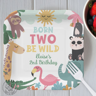 Born Two Be Wild Pink Pappteller