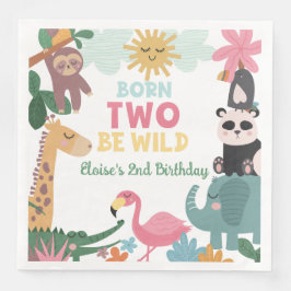 Born Two Be Wild Pink  Serviette
