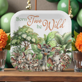 Born Two Be Wild Safari Birthday Pappteller