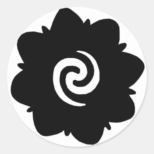 Borneo-Blume Runder Aufkleber (Vorderseite)